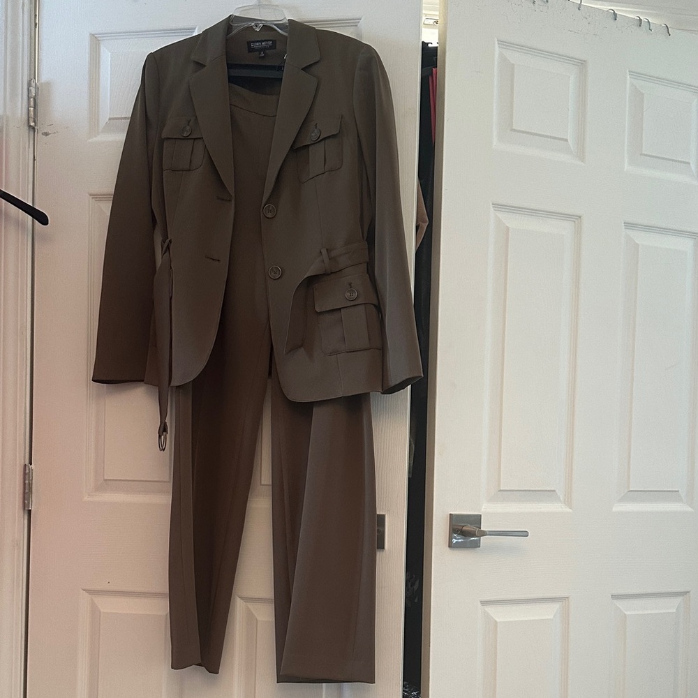 John Meyer  Olive Green Tailored Blazer & Trouser Set
